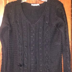 Maurice’s Black Lace Up Sweater